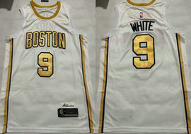 Nike Boston Celtics #9 Derrick White White 2026 City With Advertising NBA Jersey