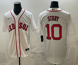 Nike Boston Red Sox #10 Trevor Story White Authentic Stitched MLB Jersey