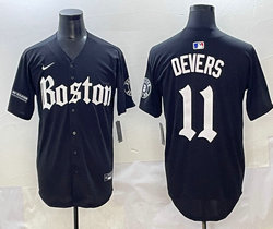 Nike Boston Red Sox #11 Rafael Devers Black 5(V) Joint MLB Jersey