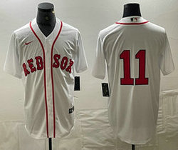 Nike Boston Red Sox #11 Rafael Devers White no name Game Authentic Stitched MLB Jersey