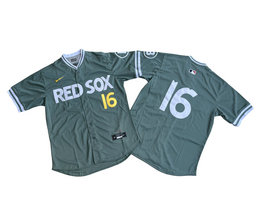 Nike Boston Red Sox #16 Jarren Duran (no name) Green 2025 City MLB Jersey