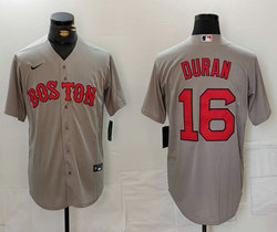 Nike Boston Red Sox #16 Jarren Duran Gray Game Authentic stitched MLB jersey
