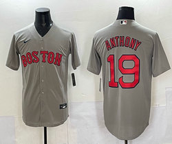 Nike Boston Red Sox #19 Roman Anthony Gray Stitched MLB Jersey