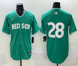 Nike Boston Red Sox #28 Kristian Campbell (no name) Green City MLB Jersey