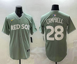 Nike Boston Red Sox #28 Kristian Campbell Green 2025 City MLB Jersey