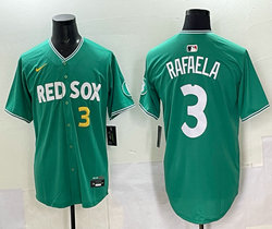 Nike Boston Red Sox #3 Ceddanne Rafaela With name Green City Stitched MLB Jersey