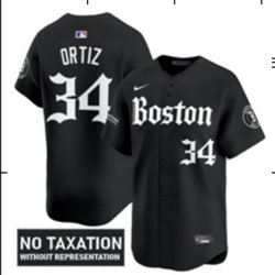 Nike Boston Red Sox #34 David Ortiz Black 5(V) Joint MLB Jersey