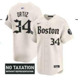 Nike Boston Red Sox #34 David Ortiz Cream 5(V) Joint MLB Jersey