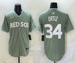 Nike Boston Red Sox #34 David Ortiz Green 2025 City MLB Jersey