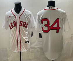 Nike Boston Red Sox #34 no name White Authentic Stitched MLB Jersey