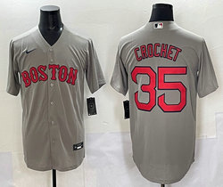 Nike Boston Red Sox #35 Garrett Crochet Gray Stitched MLB Jersey