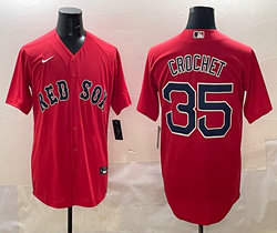 Nike Boston Red Sox #35 Garrett Crochet Red Authentic Stitched MLB Jersey