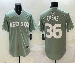 Nike Boston Red Sox #36 Triston Casas Green 2025 City MLB Jersey
