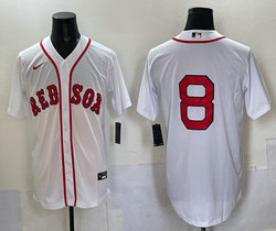 Nike Boston Red Sox #8 White Stitched MLB Jersey