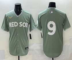 Nike Boston Red Sox #9 Green City Authentic Stitched MLB Jersey