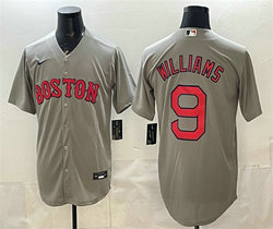 Nike Boston Red Sox #9 Ted Williams Gray Authentic Stitched MLB Jersey