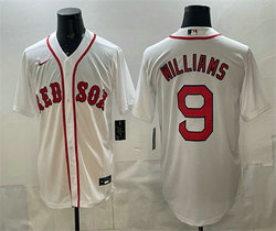 Nike Boston Red Sox #9 Ted Williams White Authentic Stitched MLB Jersey