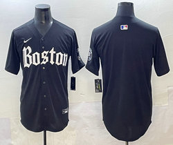 Nike Boston Red Sox Blank Black 5(V) Joint MLB Jersey