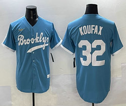 Nike Brooklyn #32 Sandy Koufax Light Blue Throwback Stitched MLB Jersey