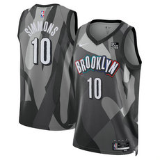 Nike Brooklyn Nets #10 Ben Simmons Black 2024-25 City Edition Stitched Basketball Jersey