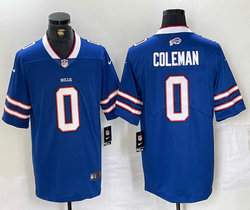 Nike Buffalo Bills #0 Keon Coleman Blue Vapor Untouchable Authentic Stitched NFL Jersey