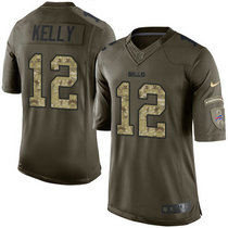 Nike Buffalo Bills #12 Jim Kelly Green Salute To Service Limited Jersey