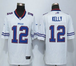 Nike Buffalo Bills #12 Jim Kelly White Vapor Untouchable Limited Authentic stitched NFL jerseys