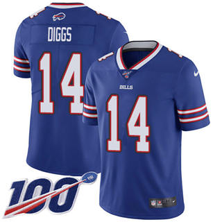 Nike Buffalo Bills #14 Stefon Diggs 100th Season Blue Vapor Untouchable Authentic Stitched NFL Jersey