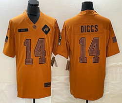 Nike Buffalo Bills #14 Stefon Diggs 2023 Brown Salute To Service Authentic Stitched NFL Jersey