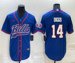Nike Buffalo Bills #14 Stefon Diggs Blue Joint adults Authentic Stitched baseball jersey