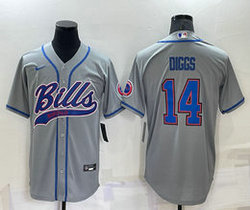Nike Buffalo Bills #14 Stefon Diggs Gray Joint adults Authentic Stitched baseball jersey