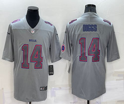Nike Buffalo Bills #14 Stefon Diggs Grey Atmosphere Fashion sleeves with patch Authentic Stitched NFL Jerseys