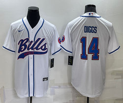 Nike Buffalo Bills #14 Stefon Diggs White Joint adults Authentic Stitched baseball jersey