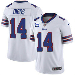 Nike Buffalo Bills #14 Stefon Diggs White With 2-star C Patch Vapor Untouchable Authentic Stitched NFL Jersey