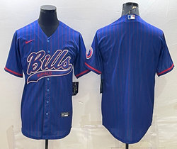 Nike Buffalo Bills #14 Stefon Diggs stripe Blue Joint Authentic Stitched baseball jersey