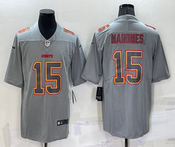 Nike Buffalo Bills #15 Patrick Mahomes Grey Atmosphere Fashion Authentic Stitched NFL Jerseys