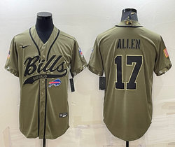 Nike Buffalo Bills #17 Josh Allen 2022 Salute To Service Joint baseball jersey