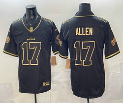 Nike Buffalo Bills #17 Josh Allen Black 6(VI) Authentic Stitched NFL Jersey