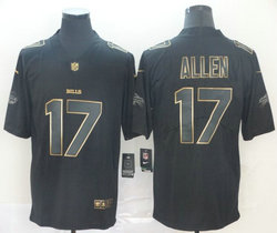 Nike Buffalo Bills #17 Josh Allen Black Gold Vapor Untouchable Authentic Stitched NFL jersey