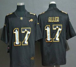 Nike Buffalo Bills #17 Josh Allen Black Jesus Authentic NFL Jerseys