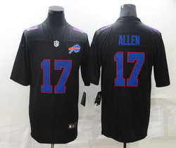 Nike Buffalo Bills #17 Josh Allen Black Throwback Vapor Untouchable Authentic Stitched NFL Jersey