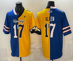 Nike Buffalo Bills #17 Josh Allen Blue Gold Vapor Untouchable NFL jersey