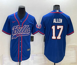 Nike Buffalo Bills #17 Josh Allen Blue Joint adults Authentic Stitched baseball jersey