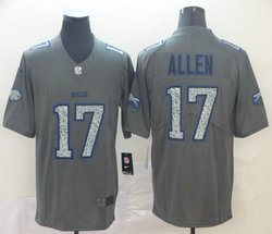 Nike Buffalo Bills #17 Josh Allen Gray Fashion Static Limited Authentic Stitched NFL Jersey