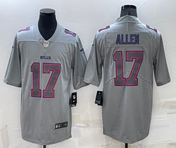 Nike Buffalo Bills #17 Josh Allen Grey Atmosphere Fashion Authentic Stitched NFL Jerseys