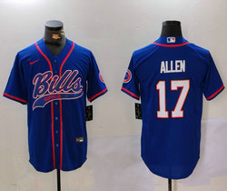 Nike Buffalo Bills #17 Josh Allen Royal Joint Authentic Stitched baseball jersey