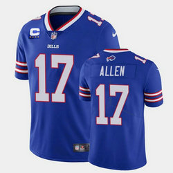 Nike Buffalo Bills #17 Josh Allen Royal With 4-star C Patch Vapor Untouchable Authentic Stitched NFL Jersey