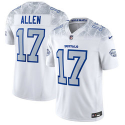 Nike Buffalo Bills #17 Josh Allen White Rivalries Limited Stitched Football Jersey