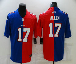 Nike Buffalo Bills #17 Josh Allen blue red Authentic Stitched NFL Jersey
