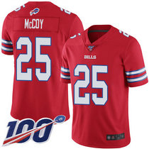 Nike Buffalo Bills #25 LeSean McCoy With 100th Season Patch Red Vapor Untouchable Authentic stitched NFL jersey